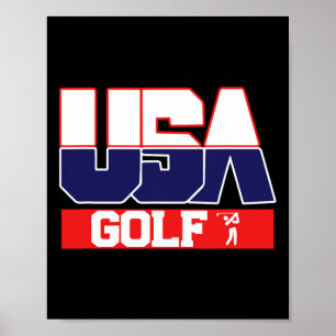 Poster Usa Team Golf - Esportes Americanos Masculinos e F