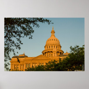 Poster USA, Texas, Austin. Capitol Building (1888)