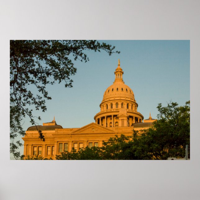 Poster USA, Texas, Austin. Capitol Building (1888) (Frente)