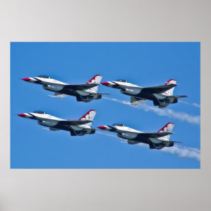 Poster USAF Thunderbird Diamond Lado