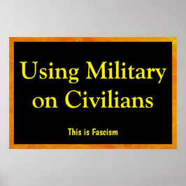 Poster Usando Militar em Civis