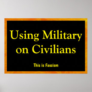 Poster Usando Militar em Civis