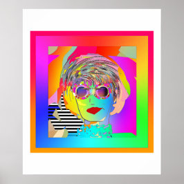 Poster Usando Óculos Escuros E Um Sorriso Irônico