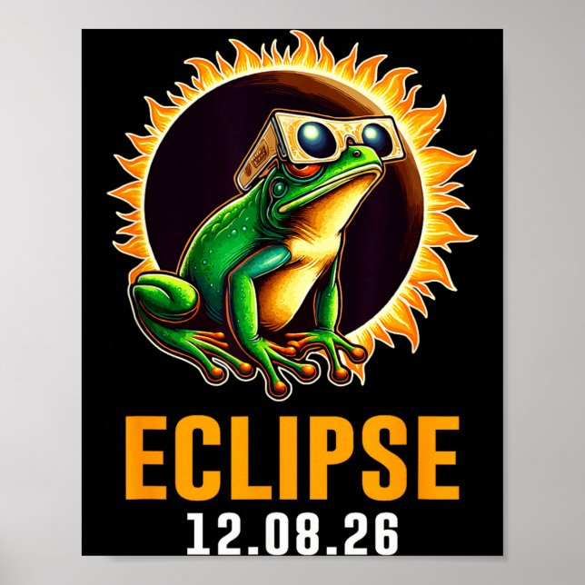 Poster Usando Rã do Eclipse Solar Eclipse Solar (Frente)