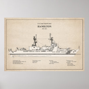Poster USCG Cutter Hamilton whec- 715 - SBD