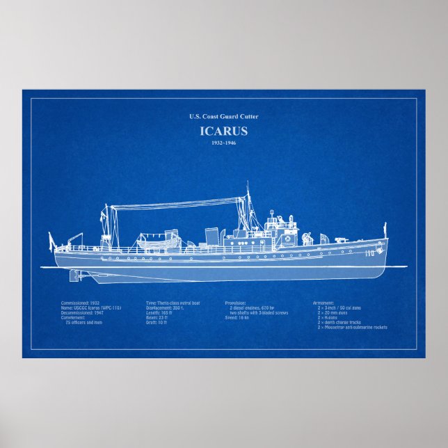 Poster USCG Cutter Icarus wpc- 110 - ABD (Frente)