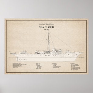 Poster USCG Cutter Sea Cloud wpg-284 - SBD