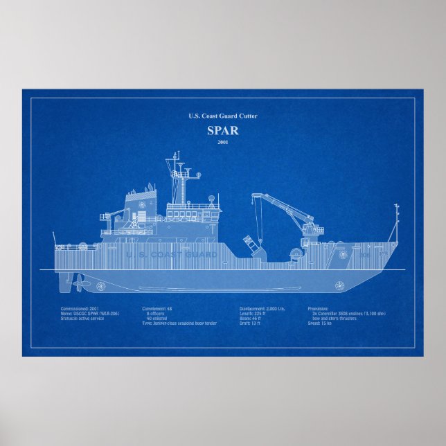 Poster USCG Cutter Spar wlb-206 - ABD (Frente)