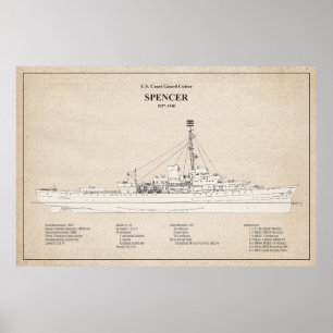 Poster USCG Cutter Spencer wpg-36 - SBD