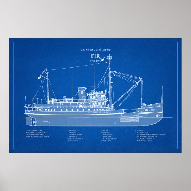 Poster USCG Tender Fir wlm- 212 - ABD (Frente)