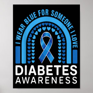 Poster Use Azul Por Alguém que Ama Diabetes Tipo 1