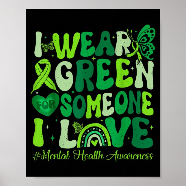 Poster Use Camisa Verde Para o Mês de Conscientização da  (Frente)
