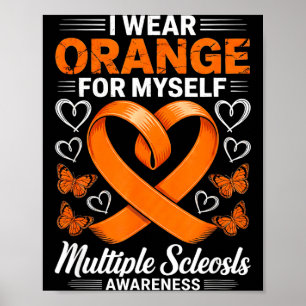 Poster Use laranja guerreiro da esclerose múltipla