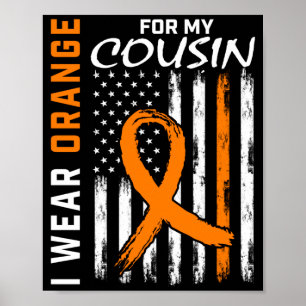 Poster Use Laranja Para Bandeira de Conscientização sobre