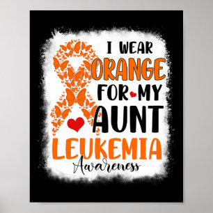 Poster Use Laranja Para O Mês de Conscientização da Leuce