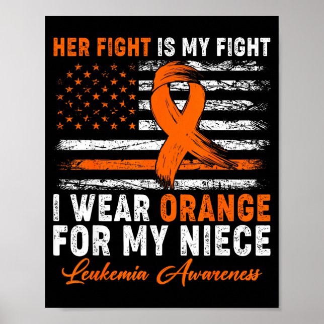 Poster Use laranja para o mês de conscientização sobre le (Frente)
