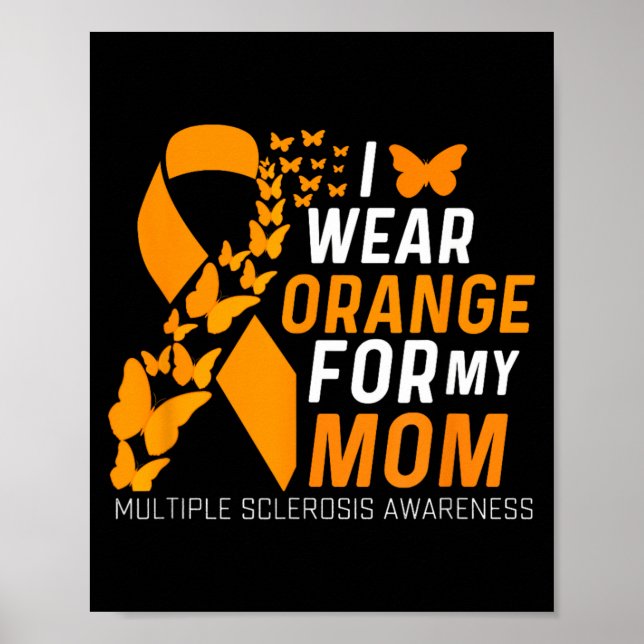Poster Use Laranja pelas Mães com Esclerose Múltipla (Frente)