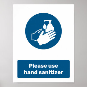 Poster Use o Sanitizer Mão