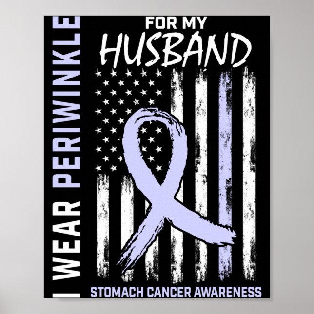 Poster Use Periwinkle Para Câncer de Estômago do Marido (Frente)