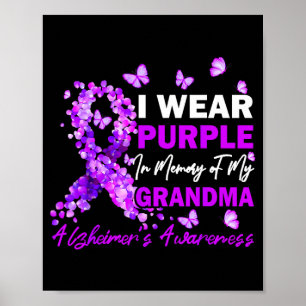 Poster Use Roupas Roxas Em Memória Da Vovó Alzheimer