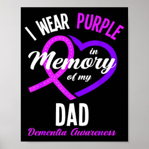 Poster Use Roxo em Memória para a Conscientização da Demê