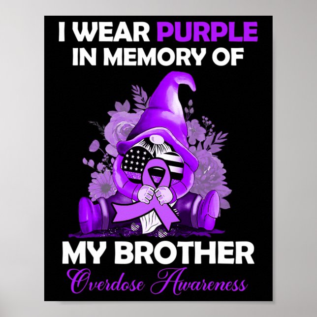 Poster Use Roxo Pelo Meu Irmão Mês de Conscientização sob (Frente)