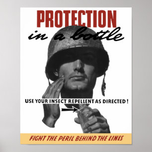 Pôster Use seu Repellent de inseto como dirigido! -- WW2