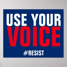Pôster Use Sua Voz Falar Para Resistir Ao Protesto