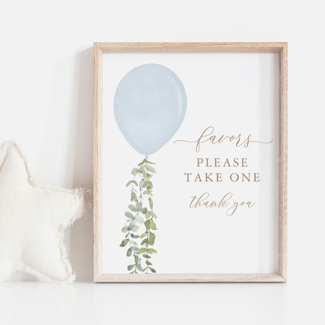 Poster Use um favor - Sinal Chá de fraldas do balão azul (Criador carregado)