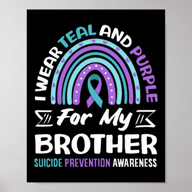 Poster Use Verde Claro E Roxo Para Suicídio De Irmão (Frente)