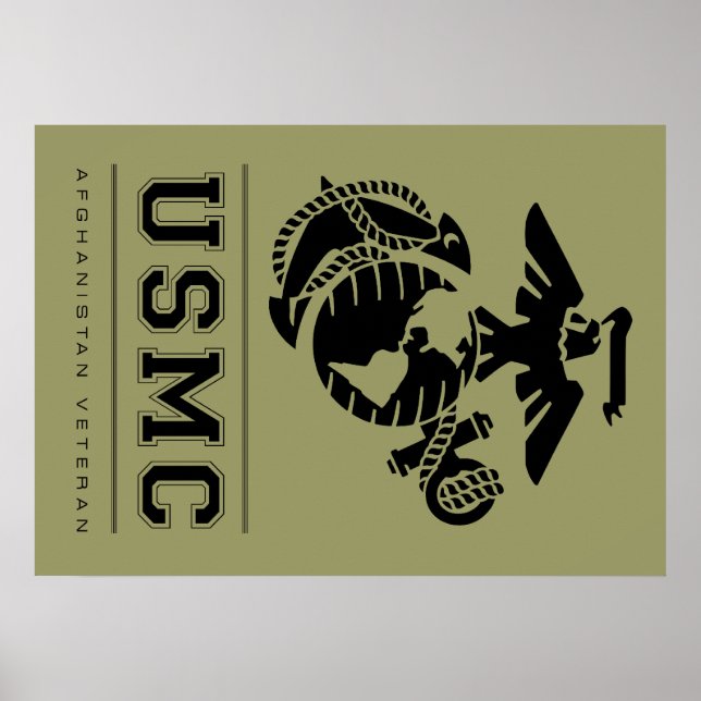 Pôster USMC Afeganistão Veterano (Frente)