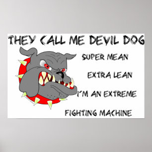 Poster USMC chama-me cão de diabo