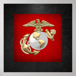 Pôster USMC Eagle, Globe & Anchor (EGA) [3D]