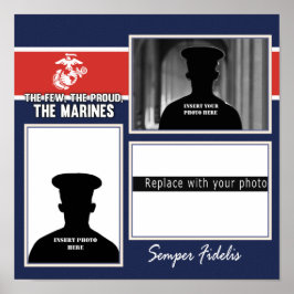Poster USMC O Pouco Da Orgulhosa Colagem De Fotos