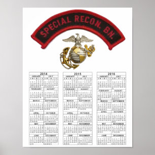 PÔSTER USMC RECON ESPECIAL DO BATALHÃO