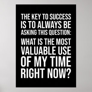 Poster Uso Valoroso Do Tempo - Motivação De Sucesso