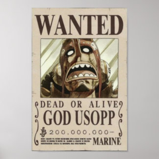 Poster Usopp em segundo lugar desejado