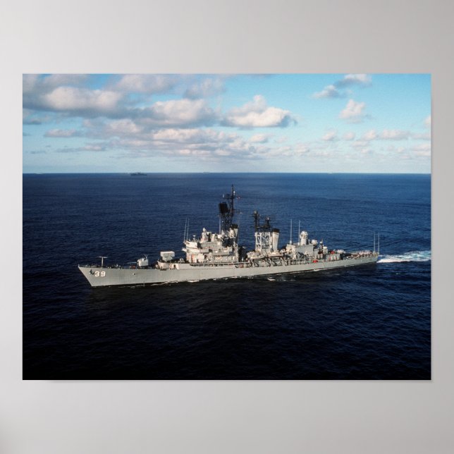 Poster USS MacDonough - Destroyer Náutico Vintage (Frente)