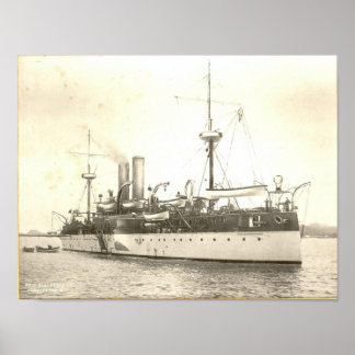 Poster USS Maine no porto de Havana