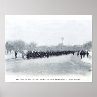 Poster USS Maine on Shore Drill