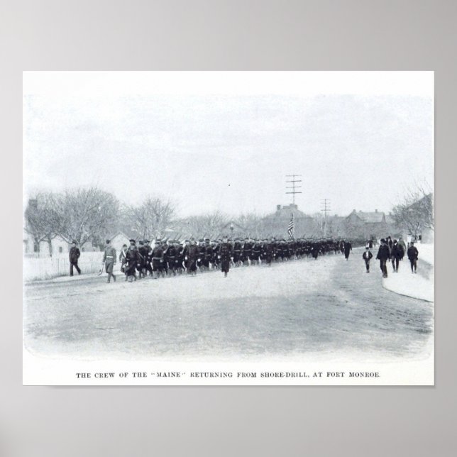 Poster USS Maine on Shore Drill (Frente)