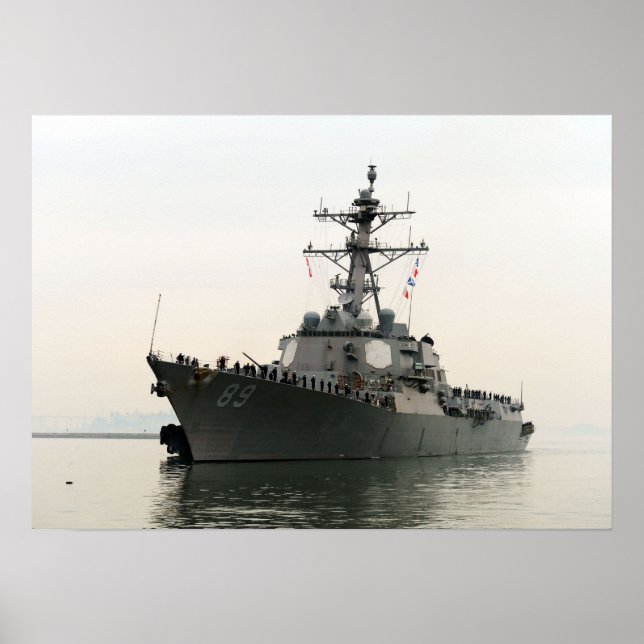 Poster USS Mustin (DDG 89) (Frente)