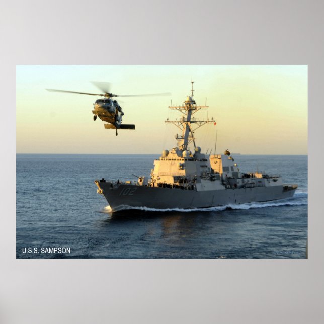 Poster USS Sampson (DDG 102) (Frente)