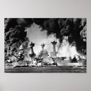 Pôster USS West Virginia no Pearl Harbor