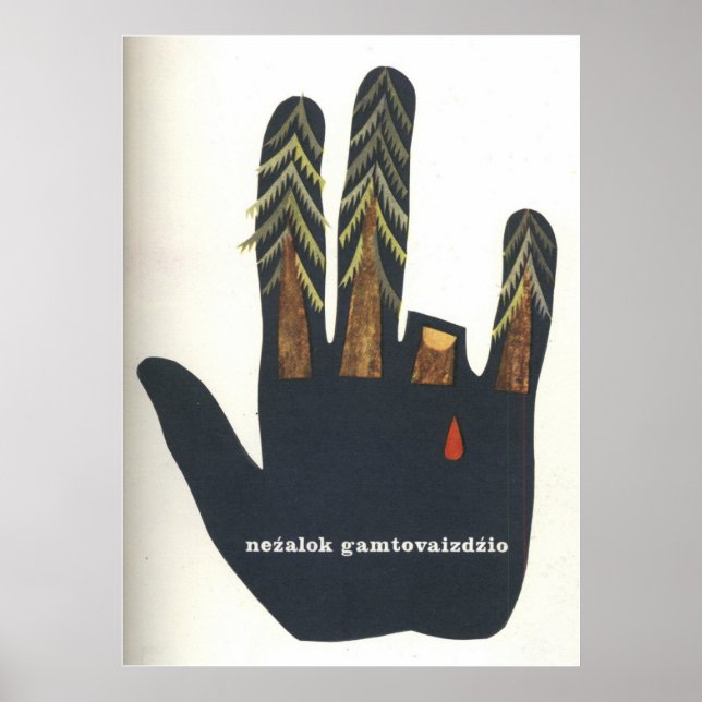 Poster USSR CCCP Guerra Fria União Soviética de Propagand (Frente)