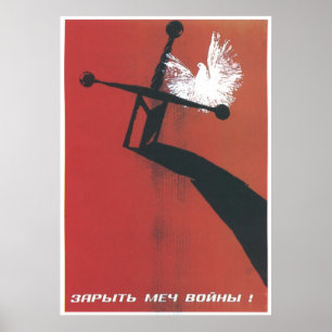 Poster USSR CCCP Guerra Fria União Soviética de Propagand