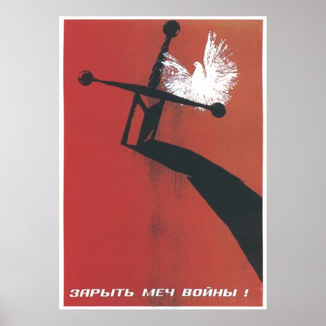 Poster USSR CCCP Guerra Fria União Soviética de Propagand (Frente)