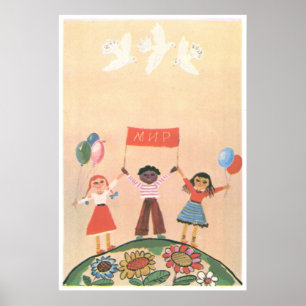 Poster USSR CCCP Guerra Fria União Soviética de Propagand