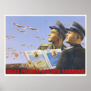 Pôster USSR CCCP Guerra Fria União Soviética de Propagand