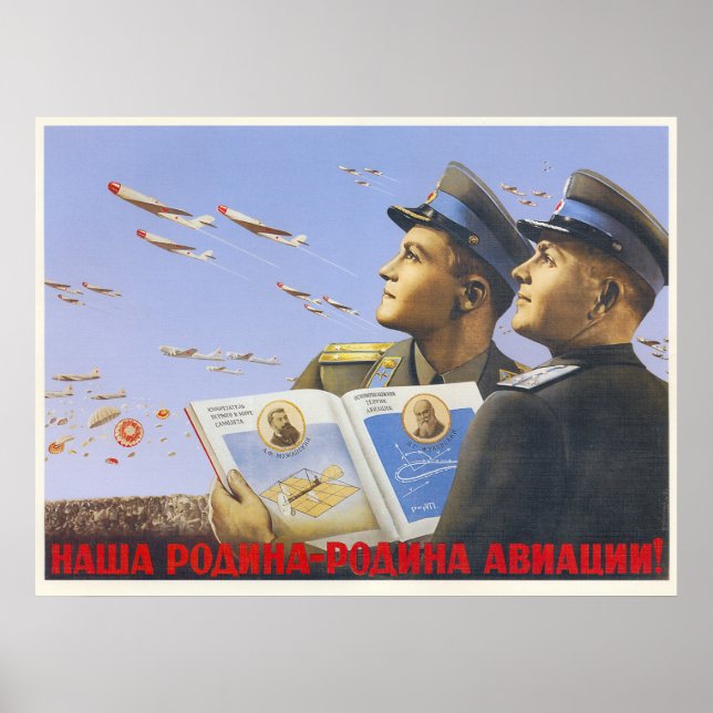 Pôster USSR CCCP Guerra Fria União Soviética de Propagand (Frente)